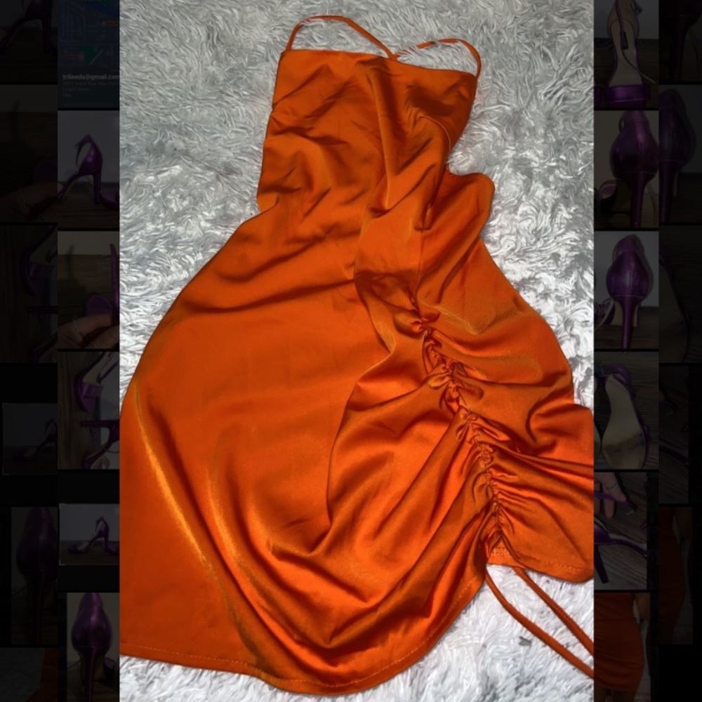 Beginning Boutique Ruched Side Mini Dress